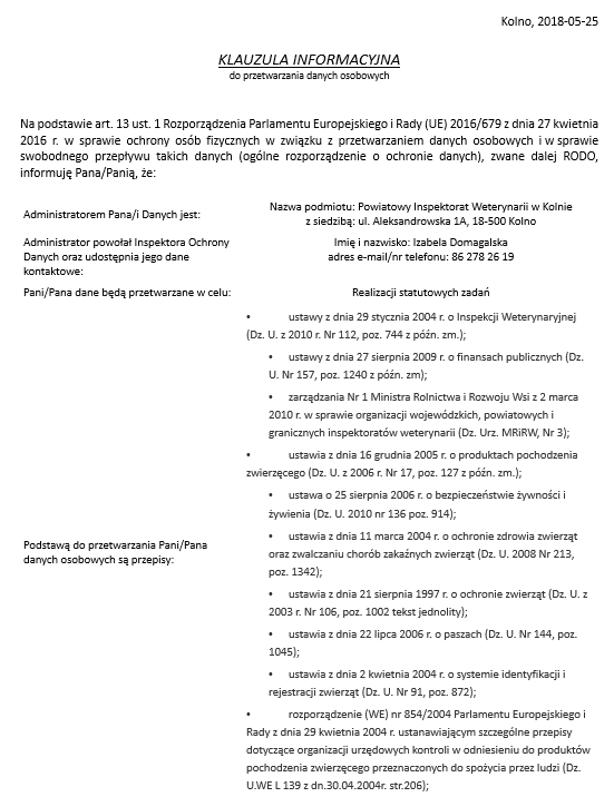 klauzula informacyjna cz.1